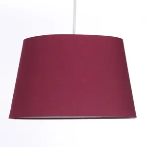 Wine Tapered Drum Shade for Ceiling and Table Lamp 14 Inch Shade