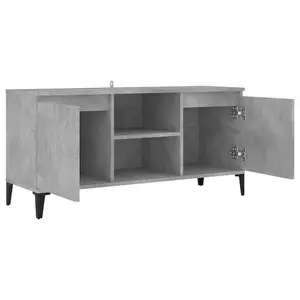 Berkfield TV Cabinet with Metal Legs Concrete Grey 103.5x35x50 cm