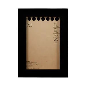 Black Single Picture frame (H)13.6cm x (W)18.6cm