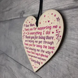 Red Ocean Mummy To Be Gift Wooden Heart Mothers Day Gift For Her Mother And Daughter Gifts Keepsake Plaque