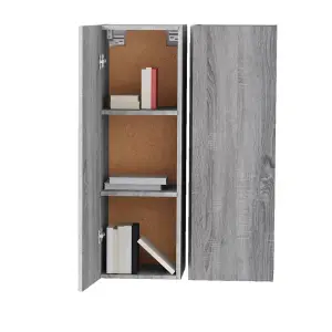 Berkfield TV Cabinets 2 pcs Grey Sonoma 30.5x30x90 cm Engineered Wood