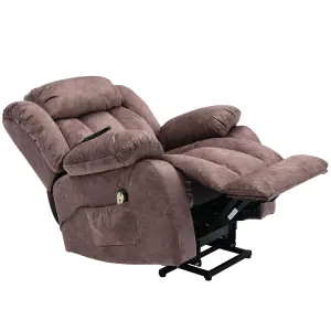 Fabric Massage Recliner Chair with Heat & Vibration for Elderly