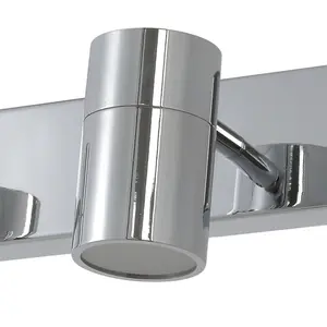 Tellot Silver Chrome effect 3 Light Bathroom Wall light