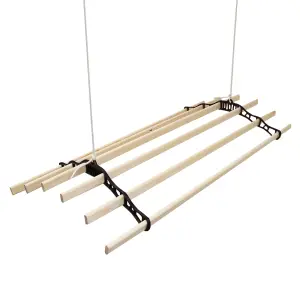 Clothing Airer Ceiling Pulleys- Black 1.4m