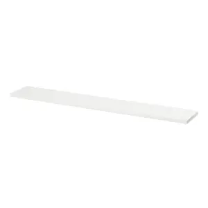 GoodHome Rigga White Rectangular Floating shelf (L)118cm x (D)19cm