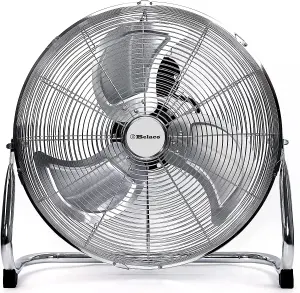 Belaco 18" Chrome Metal Floor Fan - High Velocity