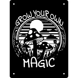 Grindstore Grow Your Own Magic Tin Mini Plaque Black (One Size)