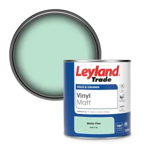 Leyland Trade Vinyl Matt Walls & Ceilings Emulsion Paint Winter Pine (PPG17-30) 1L