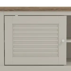 GFW Salcombe 2 Door TV Unit Light Grey