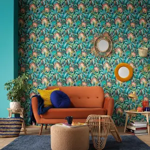 Erismann Martinique Tropical Multi Wallpaper Botanical Paste The Wall Vinyl