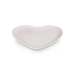 Le Creuset Stoneware Heart Plate Shell Pink