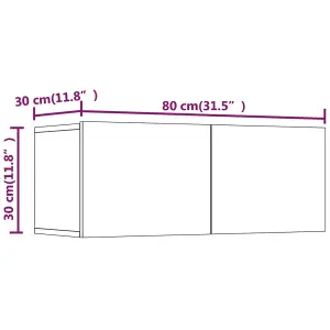 Berkfield 4 Piece TV Cabinet Set Sonoma Oak Engineered Wood