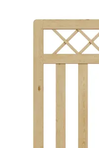 Premium Cross Top Wooden Pedestrian Fence Gate for Outdoor Use 120cm W x 120cm H