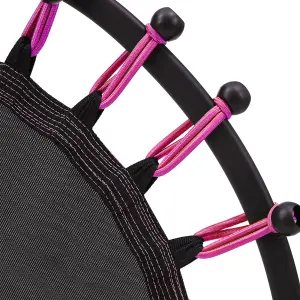 40in Bungee Cords Round Trampoline in Pink for Indoor Outdoor