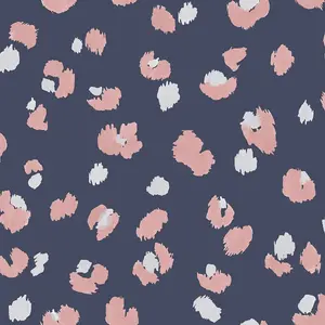 Amur Leopard Print Wallpaper Navy/Pink Holden 91071