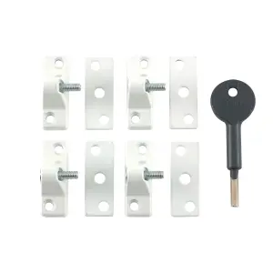 Yale White uPVC Window Lock, Pack of 4