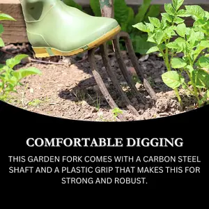 38" Digging Fork Heavy Duty Carbon Steel Digging Fork - Gardening Hand Tool