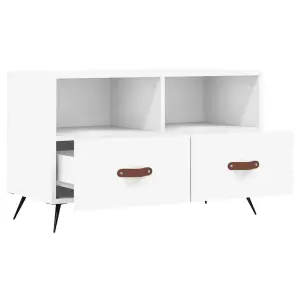 Berkfield TV Cabinet White 80x36x50 cm Engineered Wood