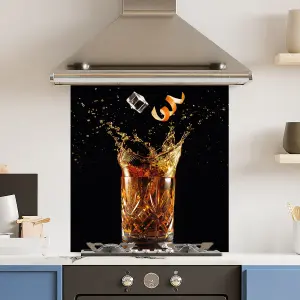 Premium 70cm x 75cm 6mm  Glass Old Fashioned Kitchen Splashback Various Sizes Toughened - 70 cm