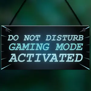 NEON EFFECT Do Not Disturb Sign Funny Gaming Sign For Man Cave Games Room