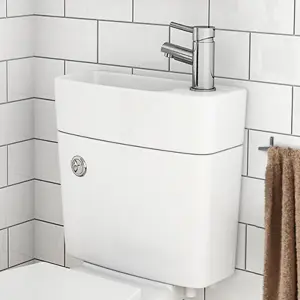 Nes Home Compact Combo 2 in 1 Close Coupled Cistern and Basin