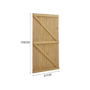 Wooden Garden Gate Side Gate with Latch H 152 cm x W 91 cm