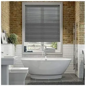 PVC Room Darkening Venetian Blind Grey / 150 cm L x 45 cm W