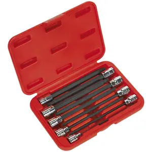 9pc TRX Star Socket Bit Set 3/8" Square Drive - T10 to T50 - 150mm Long Shaft