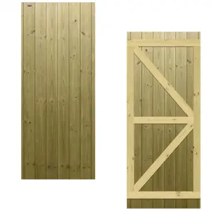 Premier Garden Supplies Pedestrian Gate 180cm (6ft) High x 75cm Wide Tongue & Groove Flat Top Fully Framed Single Swing Gate