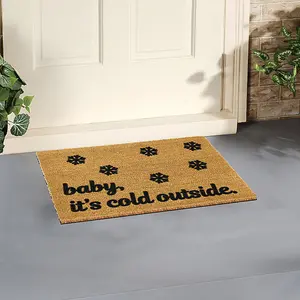 Baby it's Cold Outside Snowflakes Doormat