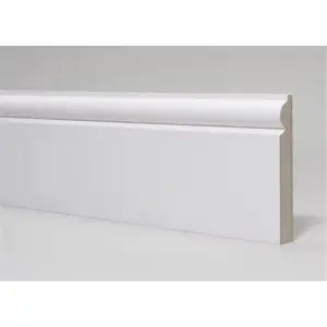 PACK OF 5 (Total 5 Units) - 18mm x 68mm White Primed MDF Torus Architrave - 2700mm Length