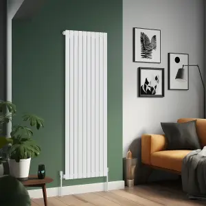 Right Radiators 1600x680 mm Vertical Single Flat Panel Designer Radiator White