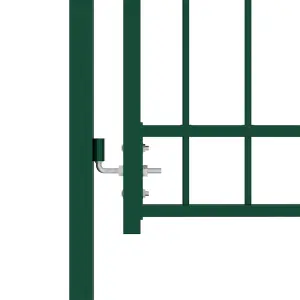 Berkfield Fence Gate with Spikes Steel 100x150 cm Green