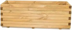 Primrose Pine Raised Flower Bed Planed Trough Planter - Treated Durable Pine & Responsibly Sourced Timber 110cm