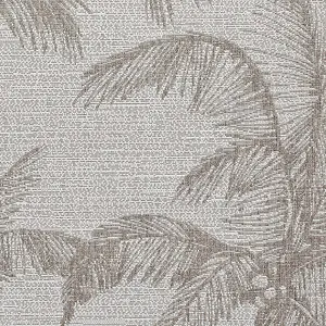 305 Flat Easy Clean Palm Trees Rug - Beige - 120x170