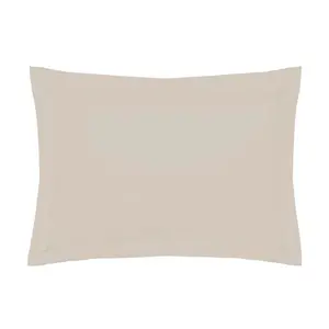 Plain Dye 200 TC Egyptian-Quality Cotton Oxford Pillowcase Oyster