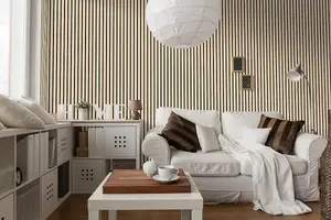 Wood Slat Wall Panels, Waterproof, Shiplap 300mm - Premium Light Ash