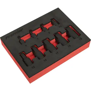 9 Piece Low Profile Impact Socket Bit Set - Durable Chrome Moly for 1/4" & 3/8" Drives