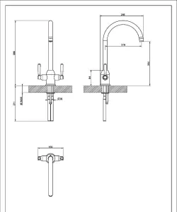 Clearwater Alzira Kitchen Tap Brushed Copper - ALZBC