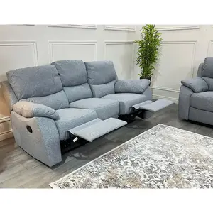 PS Global 3+2+1 Manual Reclining Phoenix Sofa (Grey)