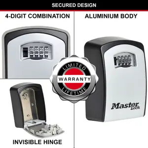 Master Lock 4 digit Wall-mounted External Combination Key safe Extra large