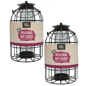 Weather Resistant Nut Feeder Metal Bird Hanging Cage