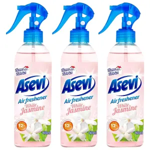 Asevi Air and Fabric Freshener Spray White Jasmine 400ml (Pack of 3)