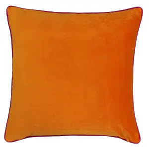 Paoletti Meridian Velvet Piped Polyester Filled Cushion