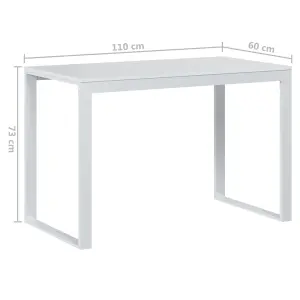 Berkfield Computer Desk White 110x60x73 cm Engineered Wood