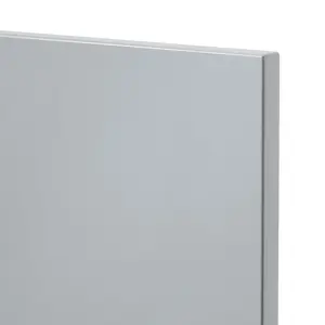 GoodHome Alisma High gloss grey Slab Highline Cabinet door (W)500mm (H)715mm (T)18mm