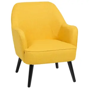 Beliani Retro Armchair LOKEN Fabric Yellow