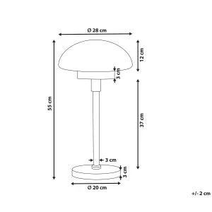 Beliani Retro Table Lamp Black MINIJA