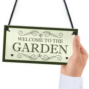 Welcome To The Garden Sign Hanging Plaque New Home Gift Friendship Gift Home Decor