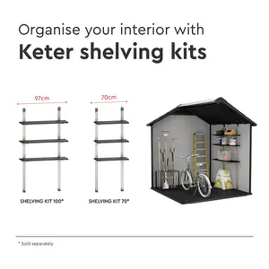 Keter Premier 7 ft. W x 7 ft. D Apex Outdoor Garden Shed